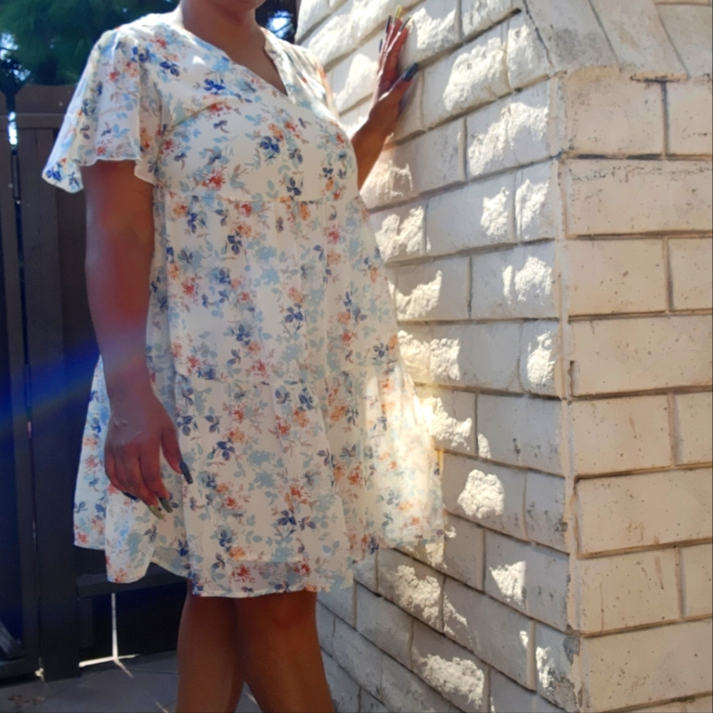 Floral baby doll dress